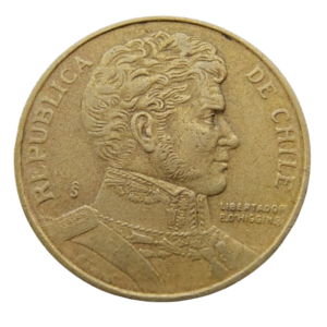Moeda 10 Pesos 1996 Chile - Bernardo O'Higgins