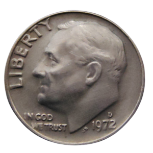 Moeda 1 Dime 1972 Letra D - EUA