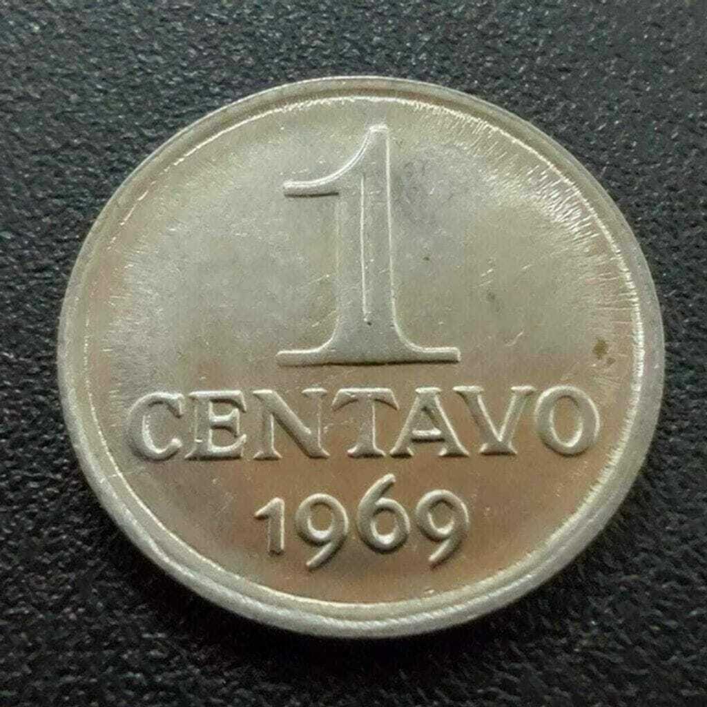 Moeda 1 Centavo 1969 Brasil - MBC - Imagem 2