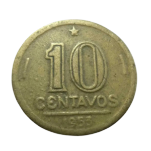 Moeda 10 Centavos 1953 José Bonifácio Brasil - MBC
