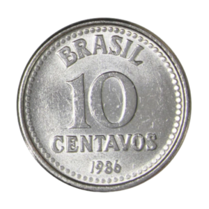 Moeda 10 Centavos 1986 Brasil - SOB