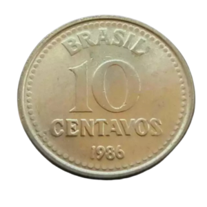Moeda 10 Centavos 1986 Brasil - SOB