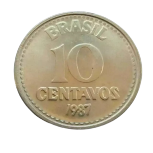 Moeda 10 Centavos 1987 Brasil - SOB