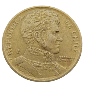 Moeda 10 Pesos 1999 Chile - Bernardo O'Higgins