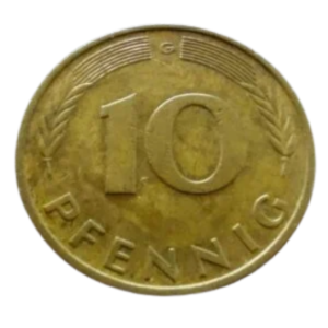 Moeda 10 Pfennig 1979 - Alemanha