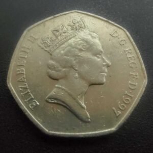 Moeda 50 Pence 1997 - Reino Unido