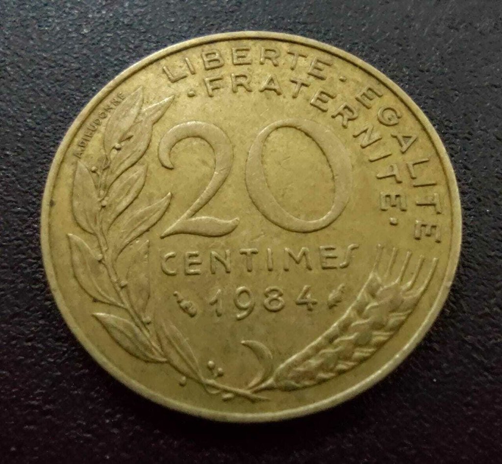 Moeda 20 Cêntimes 1984 - França - Imagem 2