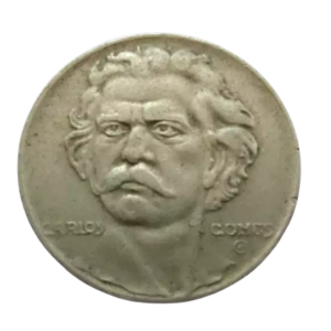 Moeda 300 Réis 1937 Carlos Gomes Brasil - MBC