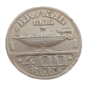 Moeda 400 réis 1936 Brasil - Oswaldo Cruz