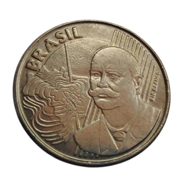 Moeda de 50 Centavos 1998 Flor de Cunho - Imagem 3