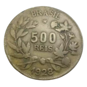 Moeda 500 Réis 1928 Abundância Brasil - MBC