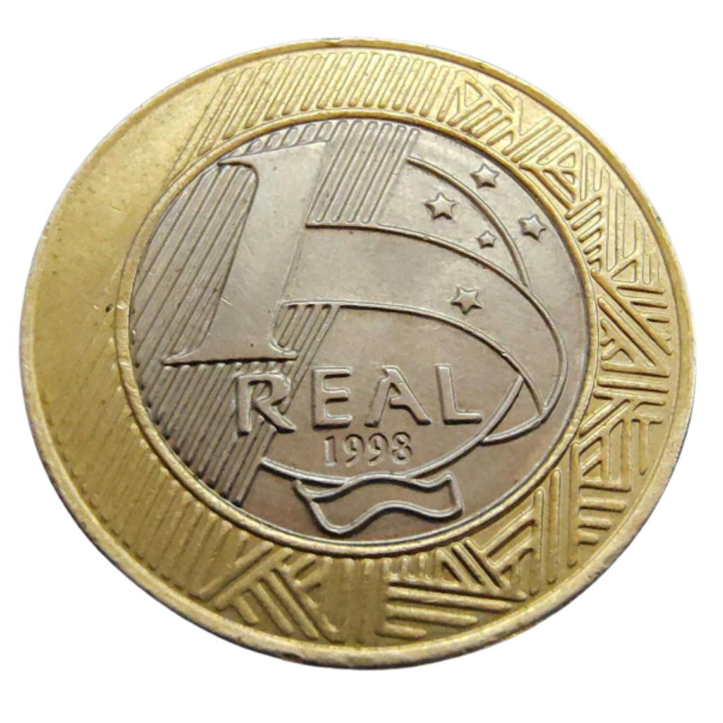 Moeda 1 Real 1998 DH - Brasil - Mbc - Imagem 2