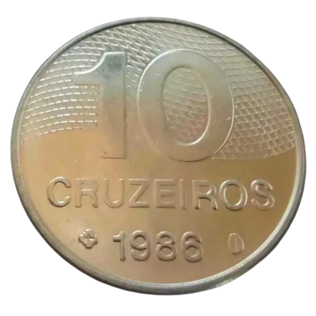 Moeda 10 Cruzeiros 1986 Brasil - FC