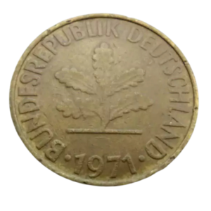 Moeda 10 Pfennig 1971 - Alemanha