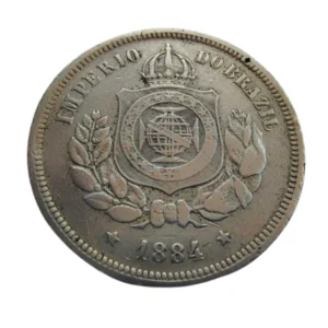 Moeda 100 Réis 1884 Império