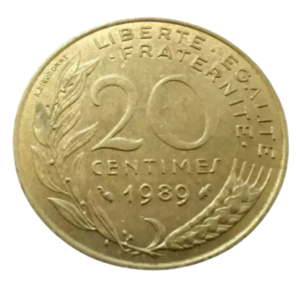 Moeda 20 Cêntimes 1989 - França