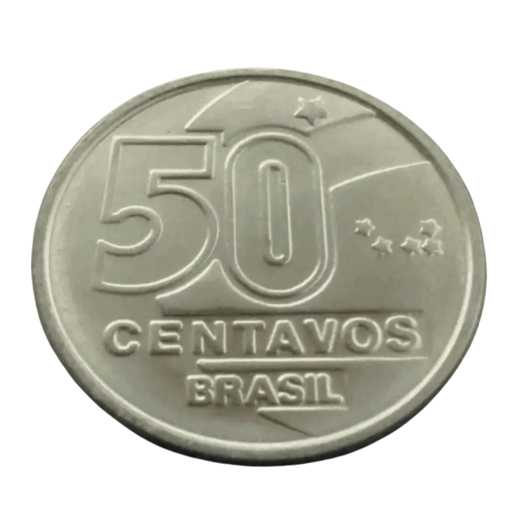 Moeda 50 Centavos 1990 Rendeira Brasil - FC - Imagem 2