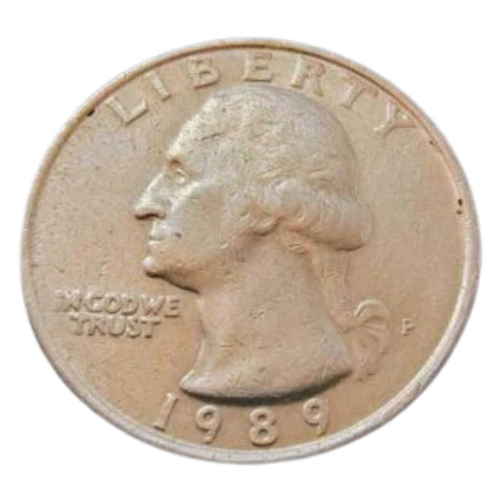Moeda Quarter Dólar 1989 Letra P - EUA