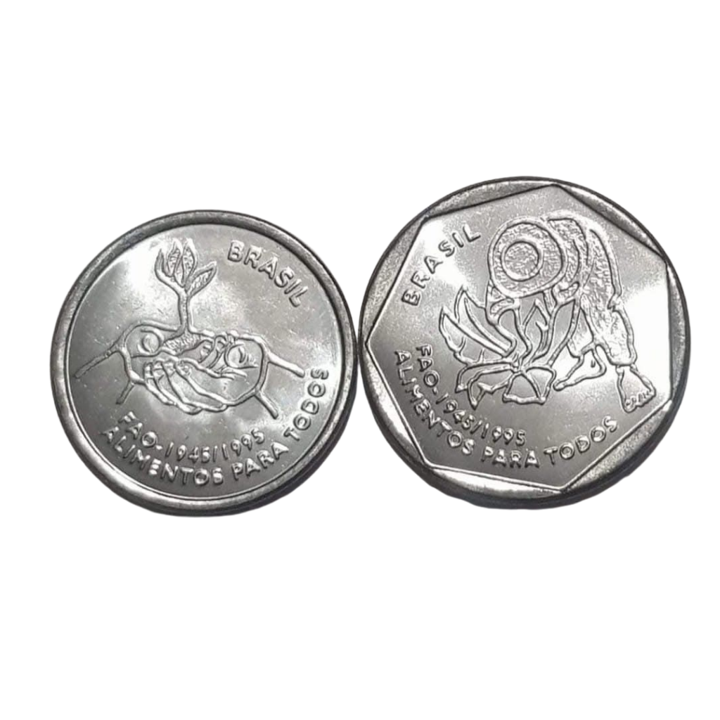 Moedas Casal FAO 1995 Brasil - FC