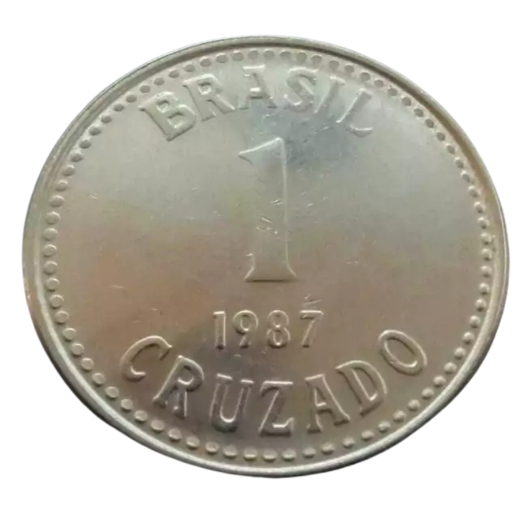 Moeda 1 Cruzado 1987 Brasil - SOB - Imagem 2