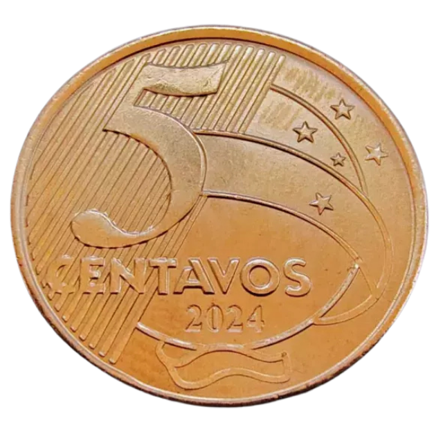 Moeda 5 Centavos 2024 - Brasil - FC - Imagem 2