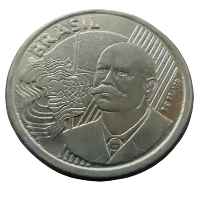 Moeda 50 Centavos 2008 Brasil - MBC - Imagem 2