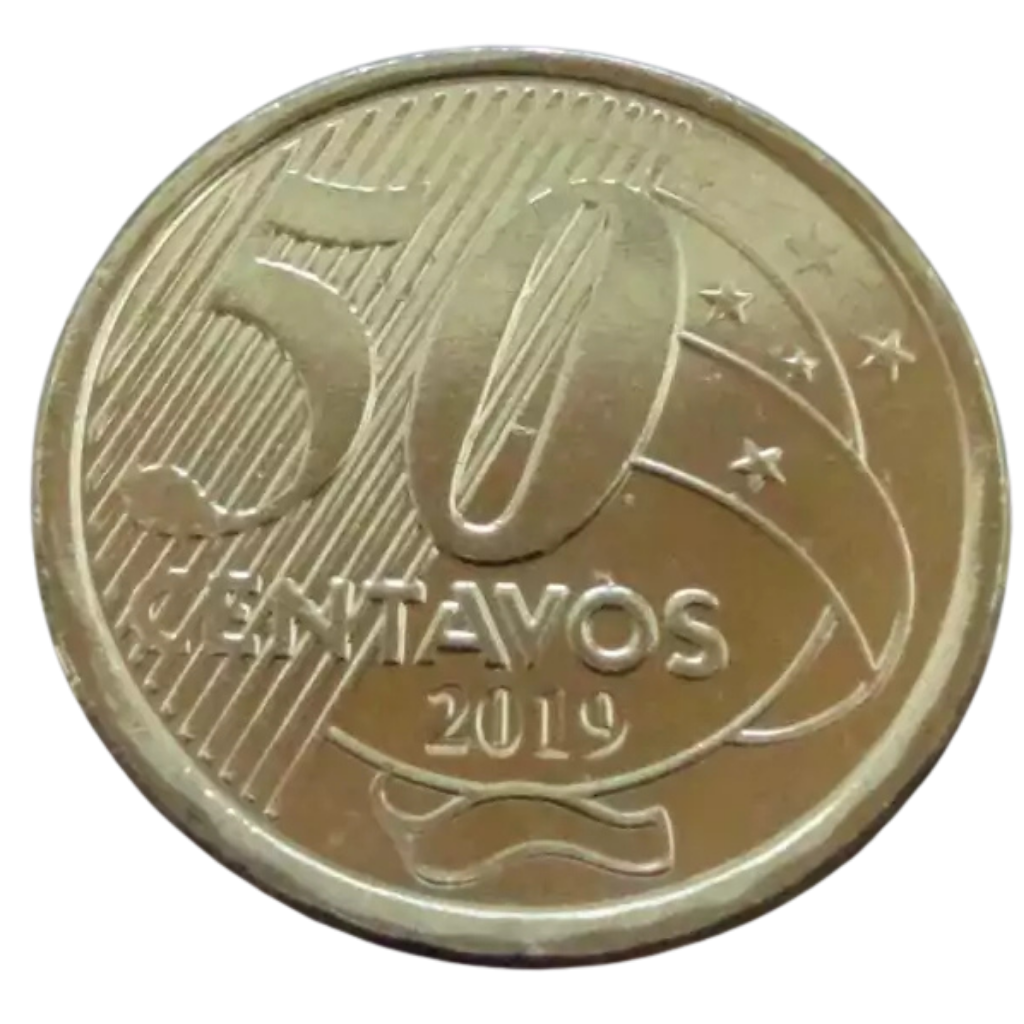 Moeda 50 Centavos 2019 Brasil - FC - Imagem 2