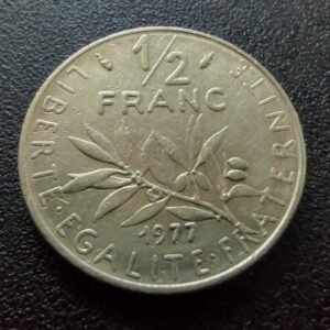 Moeda 1/2 Franco 1977 - França