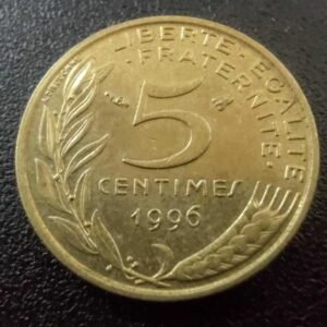 Moeda 5 Cêntimes 1996 - França