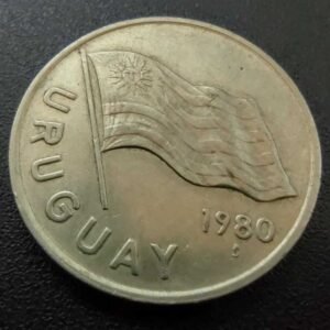 Moeda 5 Pesos Novos 1980 - Uruguai
