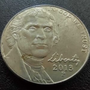Moeda 5 Cents 2013 Letra P - EUA