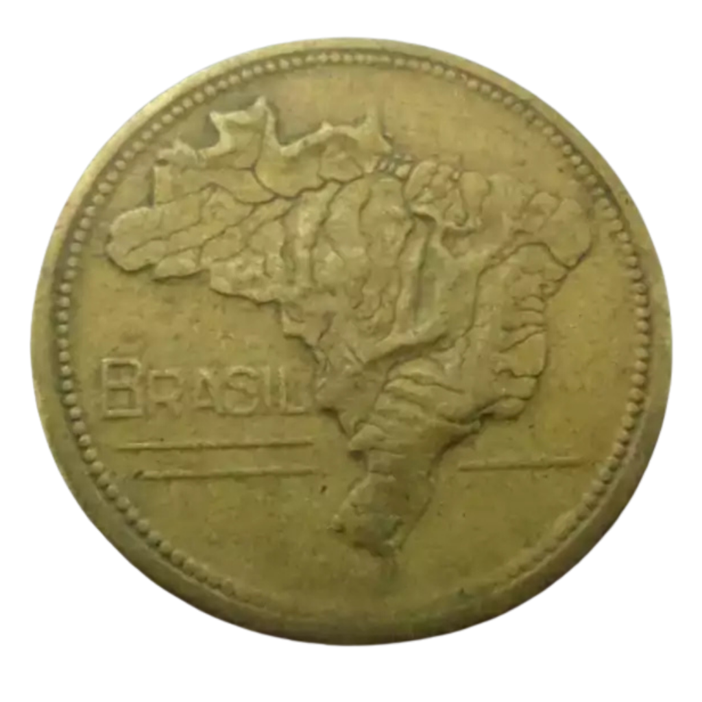 Moeda 1 Cruzeiro 1945 Brasil - MBC - Imagem 3