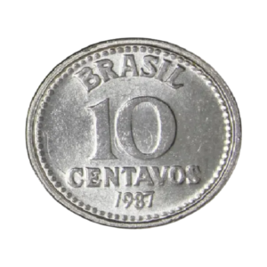 Moeda 10 Centavos 1987 Brasil - SOB