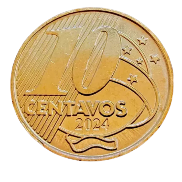 Moeda 10 Centavos 2024 Brasil - FC - Imagem 5