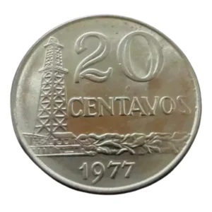 Moeda 20 Centavos 1977 Brasil