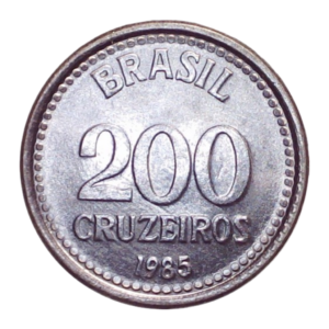 Moeda 200 Cruzeiros 1985 Brasil - SOB
