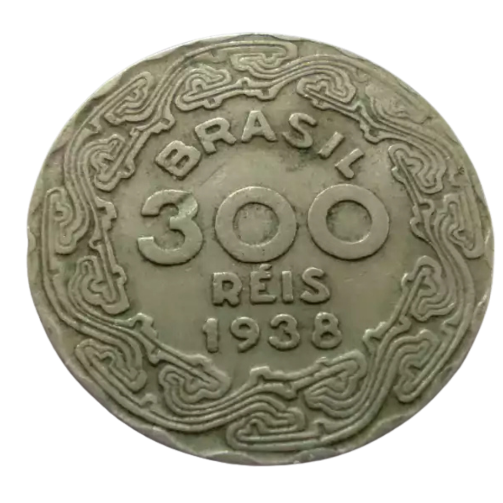 Moeda 300 Réis 1938 Getúlio Vargas Brasil - MBC - Imagem 2