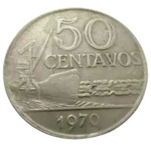 Moeda 50 Centavos 1970 Brasil - MBC