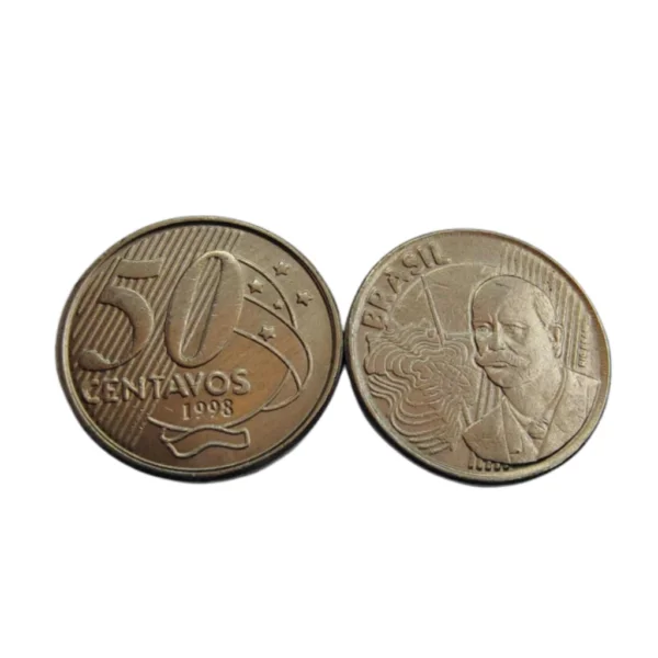 Moeda de 50 Centavos 1998 Flor de Cunho - Imagem 5