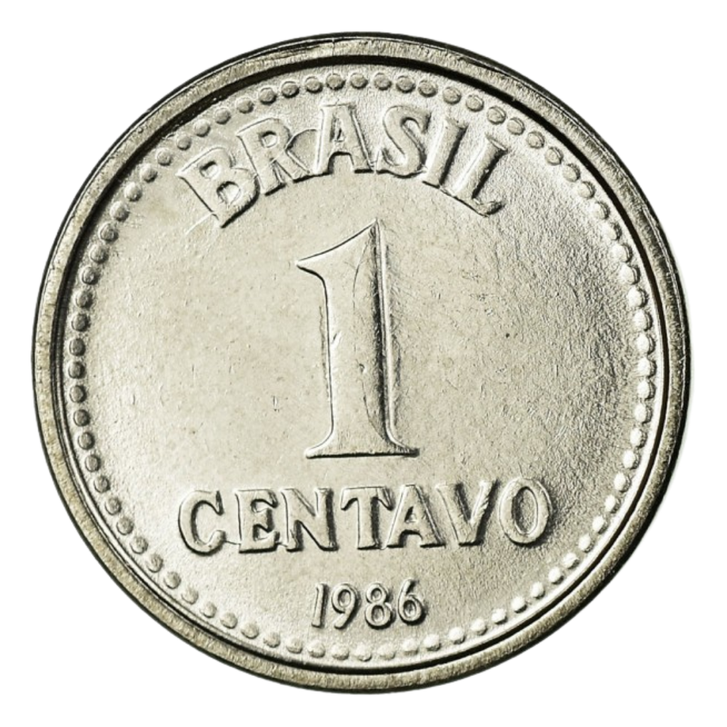 Moeda 1 Centavo 1986 Brasil - SOB - Imagem 3