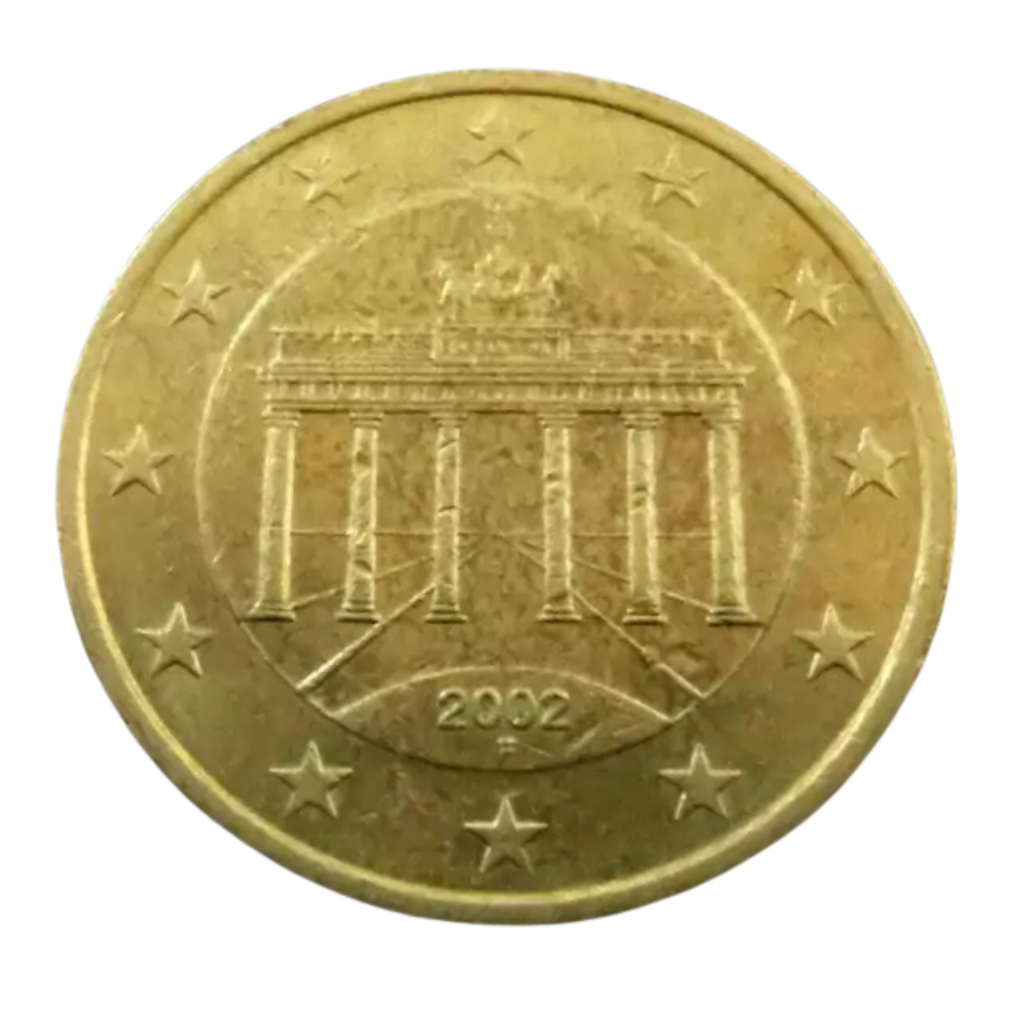 Moeda 50 Cents Euro 2002 - Alemanha - Imagem 2