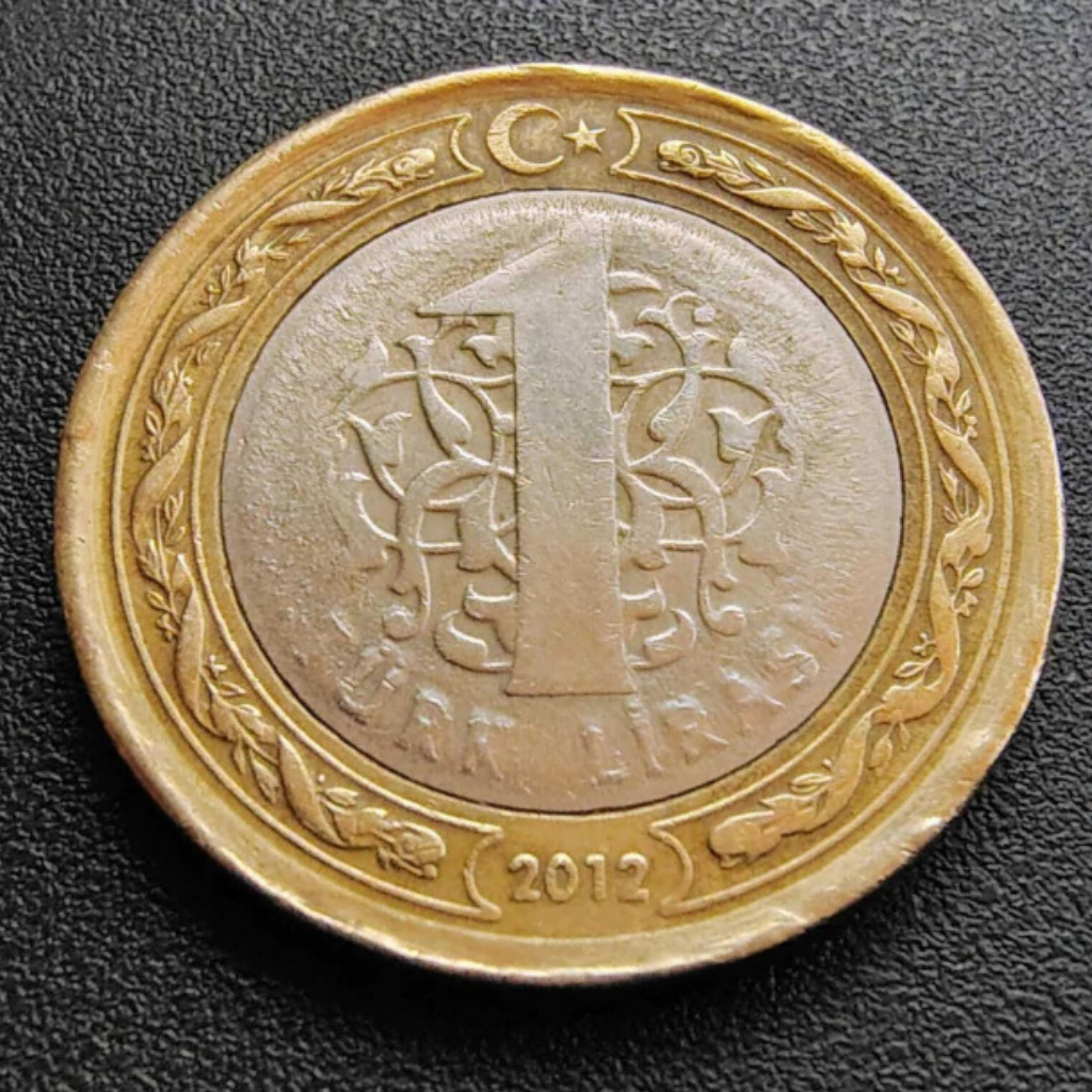 Moeda 1 Lira 2012 - Turquia - Mustafa Kemal Atatürk - Imagem 3