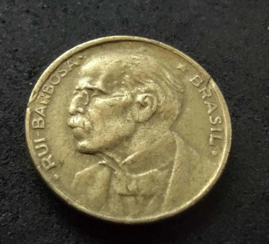 Moeda 20 Centavos 1951 Rui Barbosa Brasil - MBC - Imagem 4