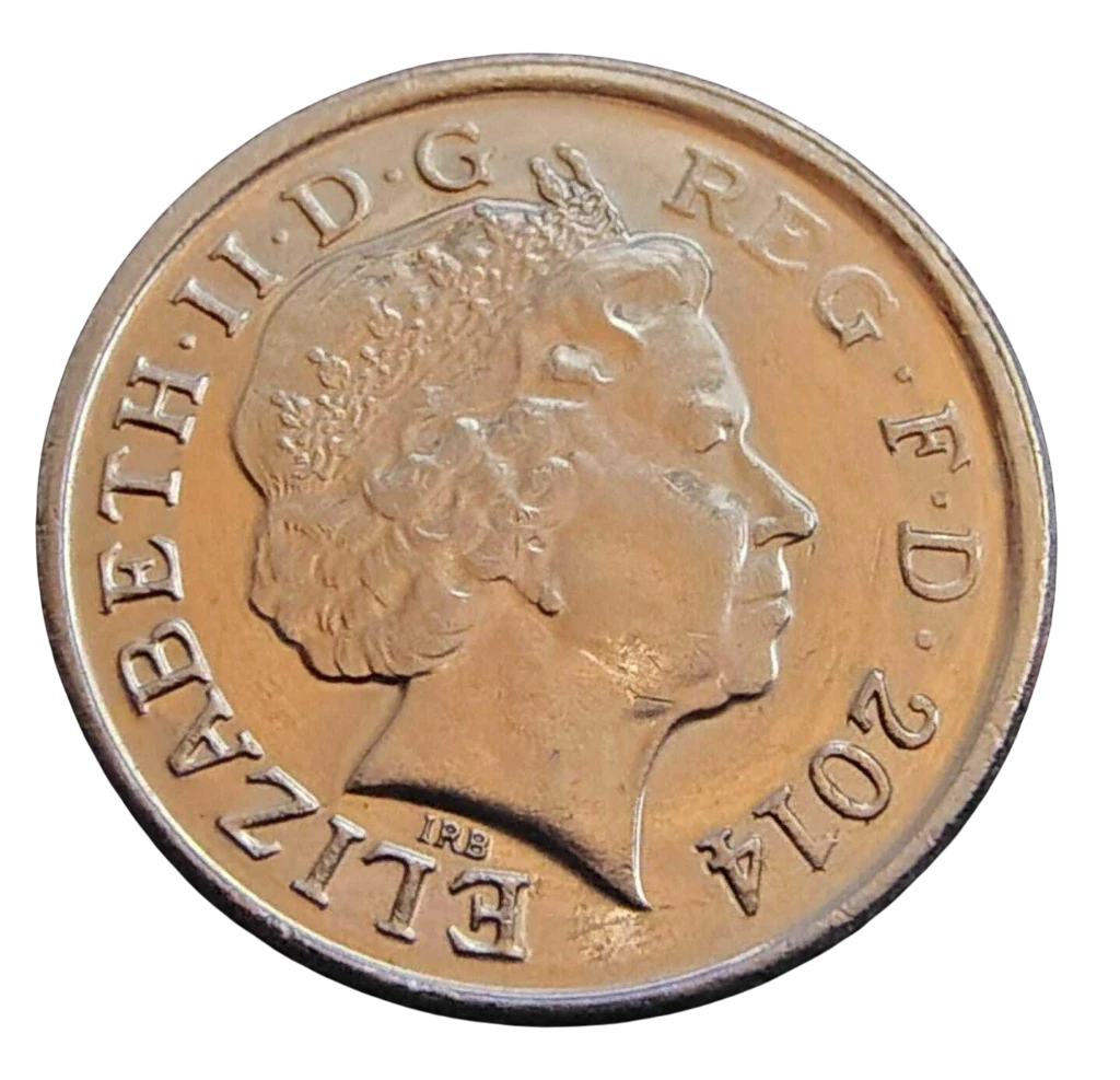 Moeda 5 Pence 2014 - Reino Unido - Escudo Britânico - Imagem 2