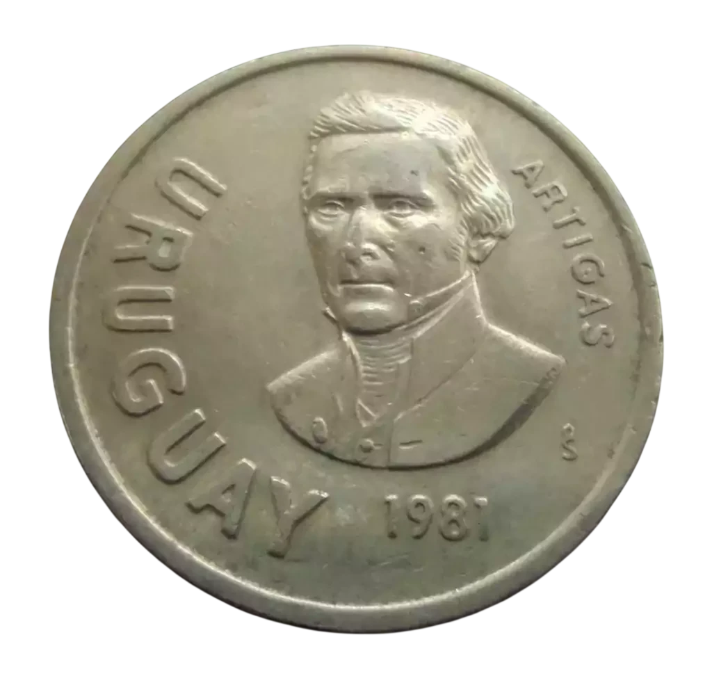 Moeda 10 Pesos Novos 1981 - Uruguai - Imagem 2