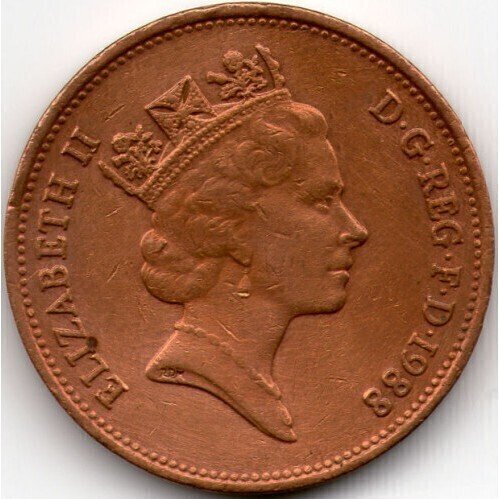 Moeda 2 Pence 1988 - Reino Unido - Imagem 2