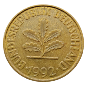 Moeda de 10 Pfennig 1992 – Alemanha