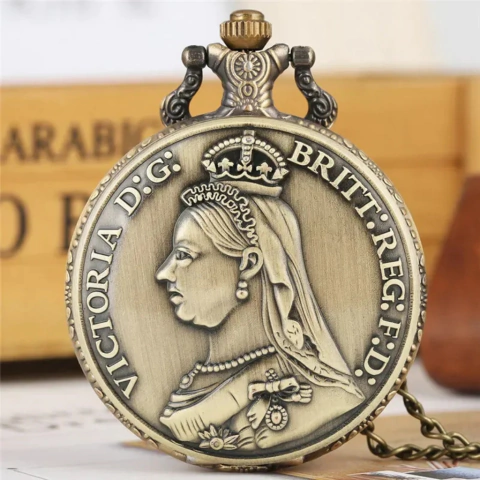 Kit com 3 Relógios de Bolso – Liberty Dollar, Rainha Victória e Morgan Dollar - Imagem 4