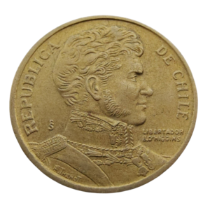 Moeda 10 Pesos 2000 Chile - Bernardo O'Higgins