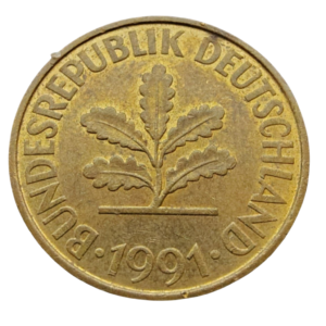 Moeda de 10 Pfennig 1991 – Alemanha